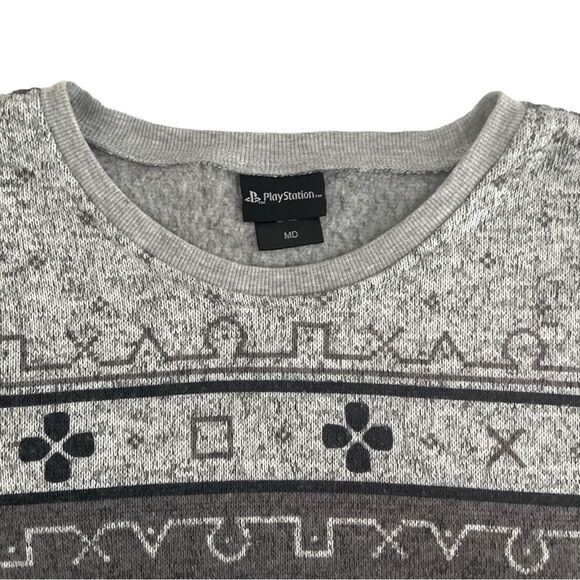 PlayStation gray unisex crew neck fleece sweatshirt size M - Picture 2 of 8